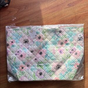 Pastel Floral Quilted Tote Bag
